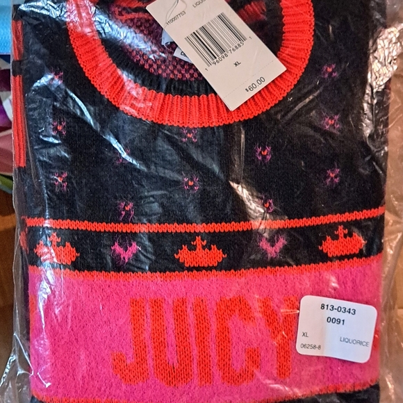 🎁FREE GIFT WITH PURCHASE 🆕️JUICY COUTURE ROYAL SWEATER *SCARF OPTION - Picture 13 of 15